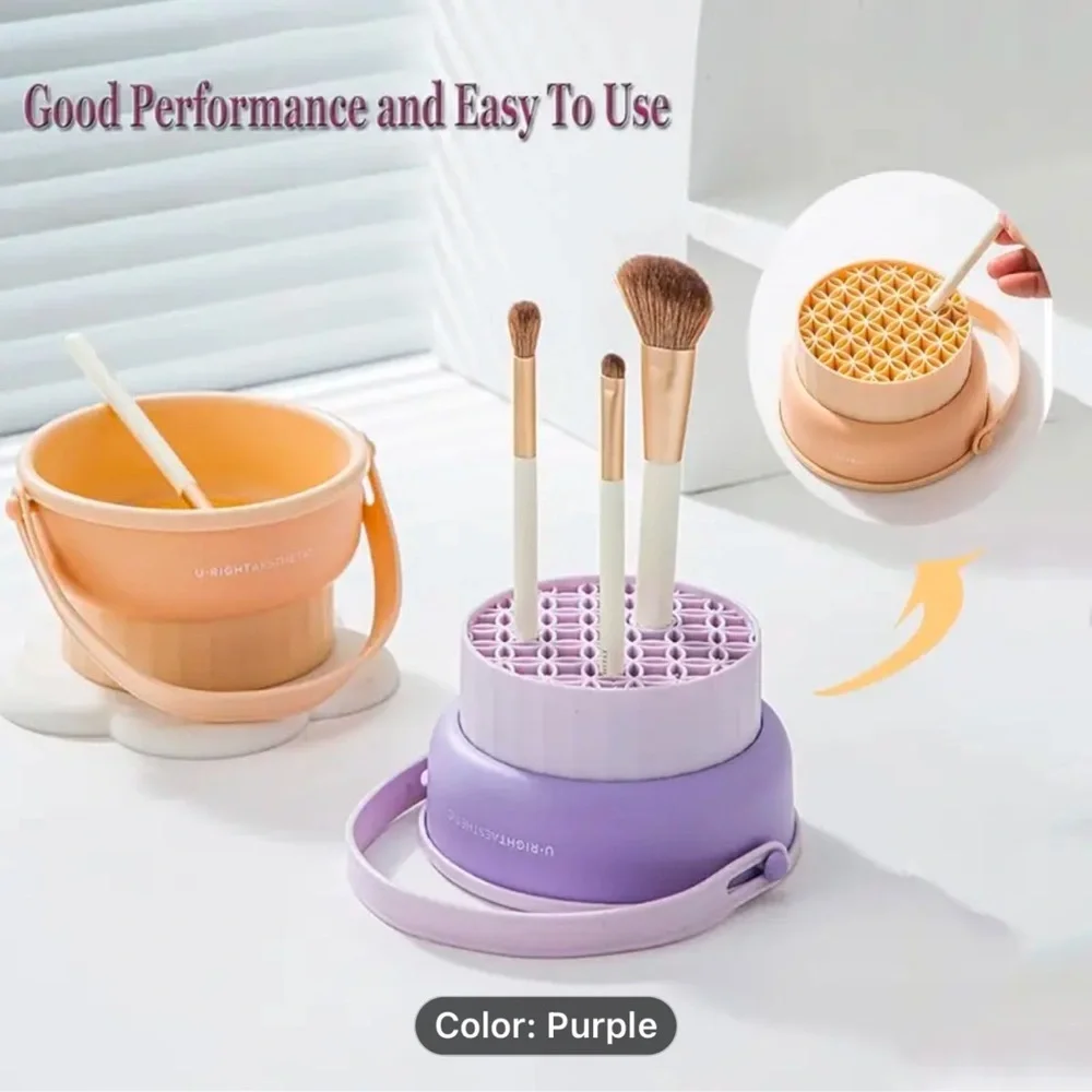 Makeup holder and cleaner